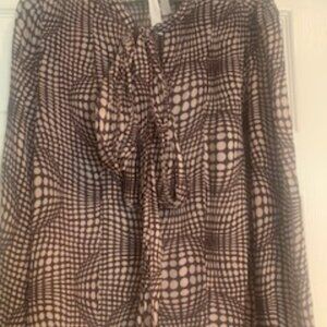 Merlot & Blush Kaleidoscope Bow Blouse